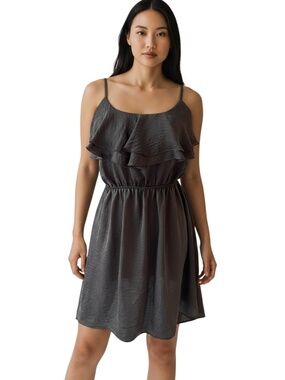Event Brown Size Small Halter Tie Straps Mini Dress
